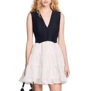 Odette Two Tone Short Dress